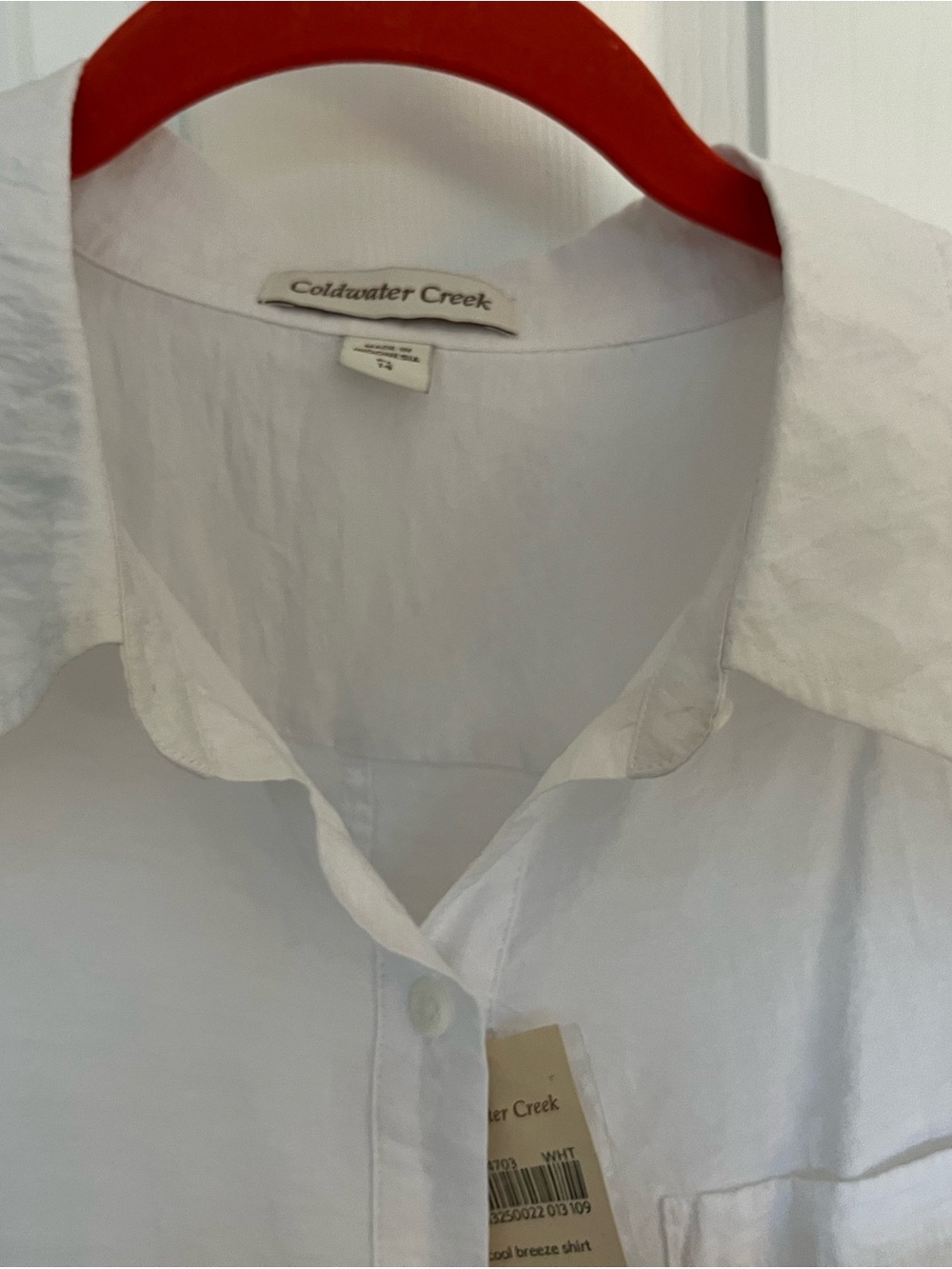 Coldwater Creek Women’s White Collared Button-Down Shirt
